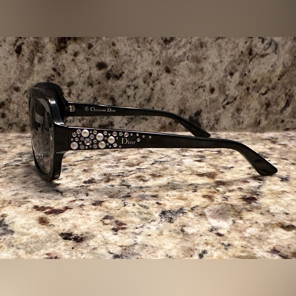 Dior Brilliance F Crystal Pearl Black Sunglasses Dior BrillanceF RARE - Picture 6 of 8